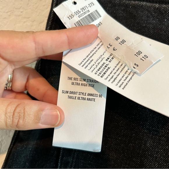 NEW Abercrombie & Fitch Curve Love Ultra High Rise 90s Slim Straight Jeans Cross - Picture 12 of 15